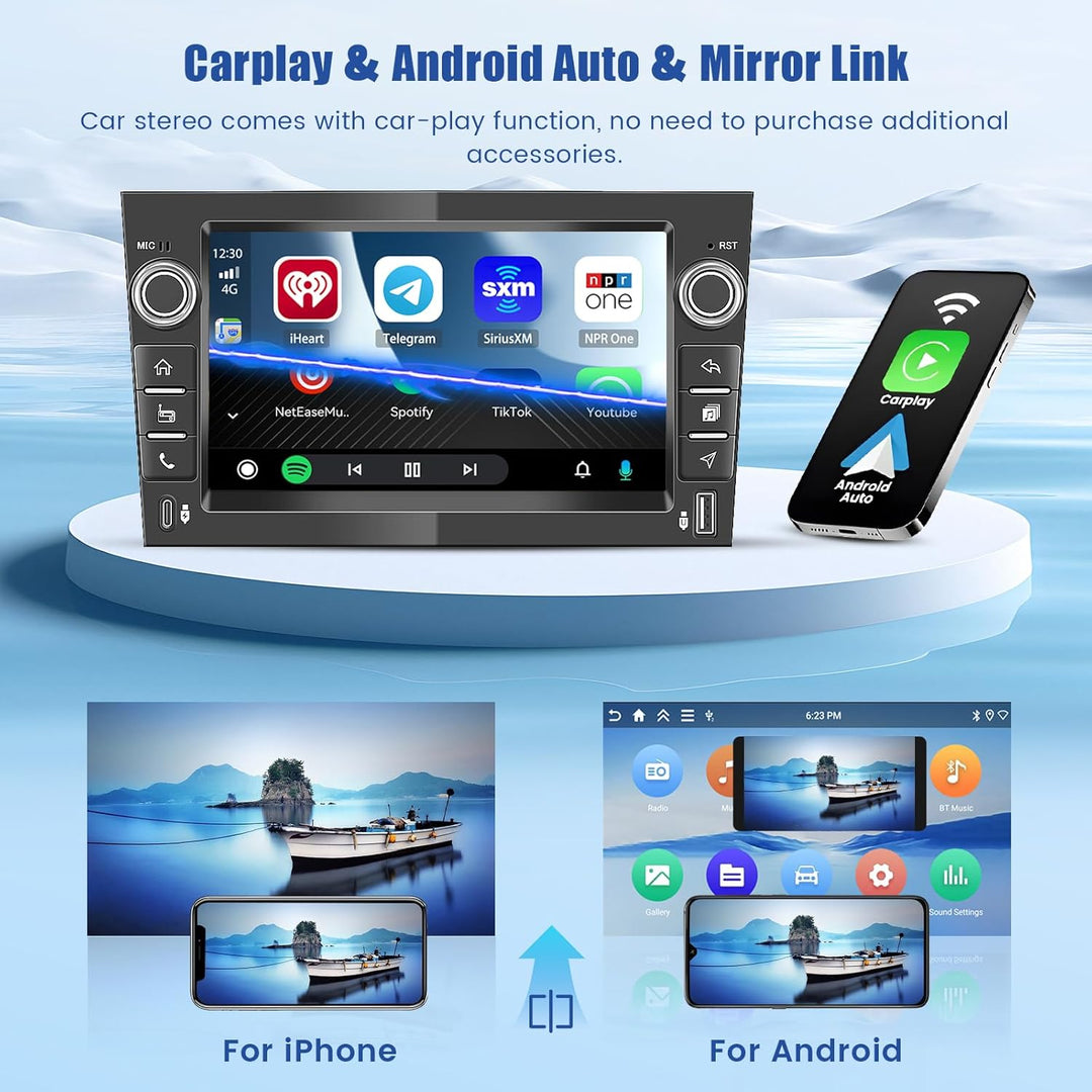 [4G+128G] Inefala Android 15 Autoradio für Opel Corsa 2011-2012 mit Wireless Carplay Android, 7 Zoll
