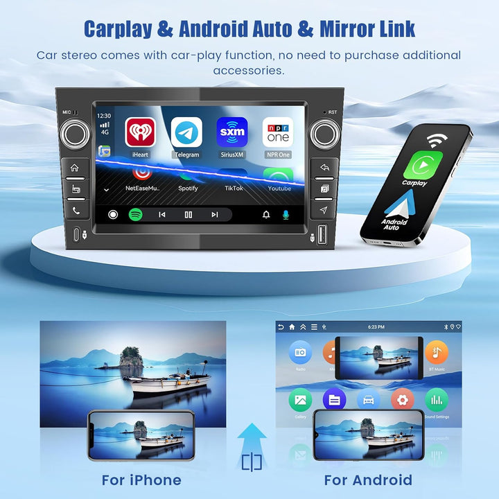 [4G+128G] Inefala Android 15 Autoradio für Opel Corsa 2011-2012 mit Wireless Carplay Android, 7 Zoll