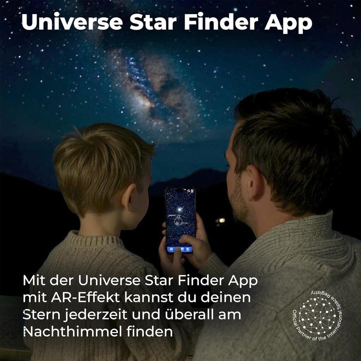 Galaxieregister Sterntaufe - Stern kaufen - Stern schenken - sichtbarer Stern (Sichtbarer Stern)