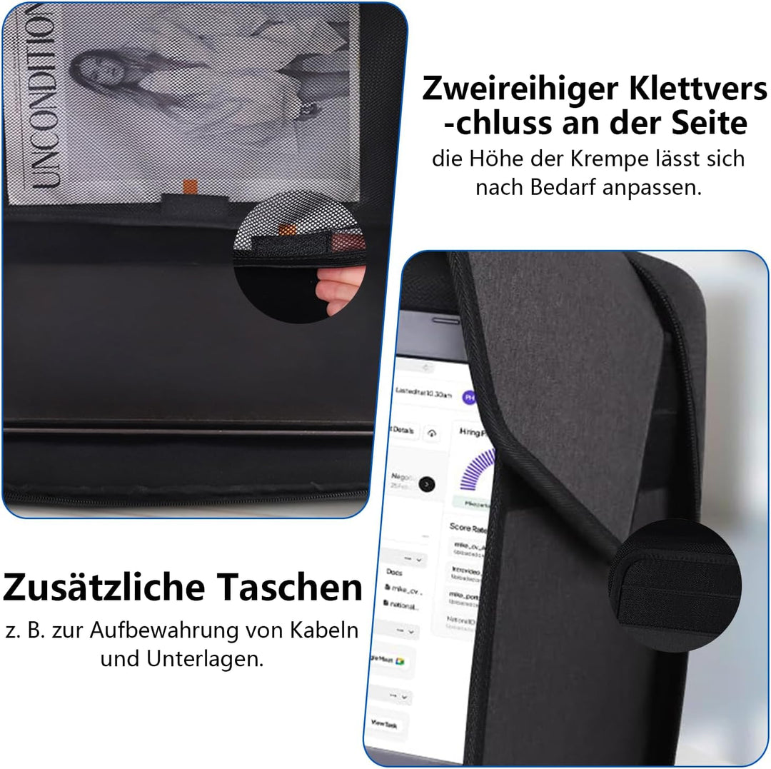 Laptop Sonnenschutz, 2-in-1 Faltbares Laptop Zelt & Tasche, Blendfreier Bildschirmschutz für Laptops