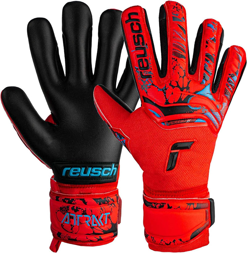 Reusch Unisex – Erwachsene Torwarthandschuhe Attrakt Evolution Finger Support mit Gutem Grip und Inn