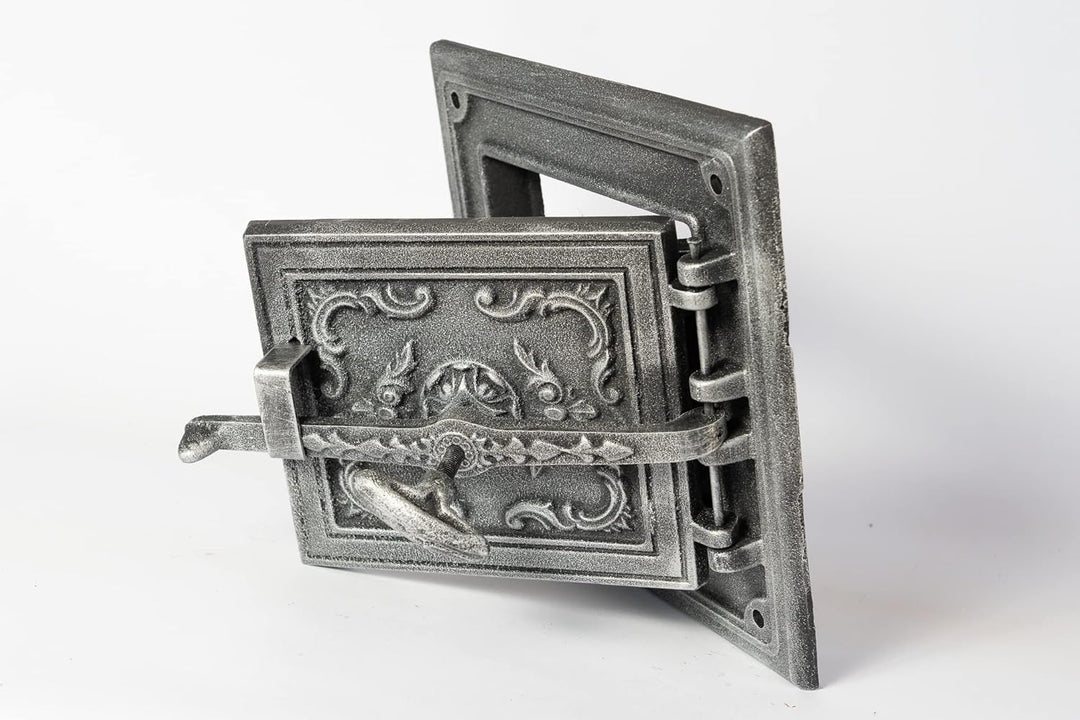 SEZAM Polish Foundry Gusseisen Schornsteinreinigung Aussentür, Alte Silberne Farbe 32.50x7x30cm, Sil