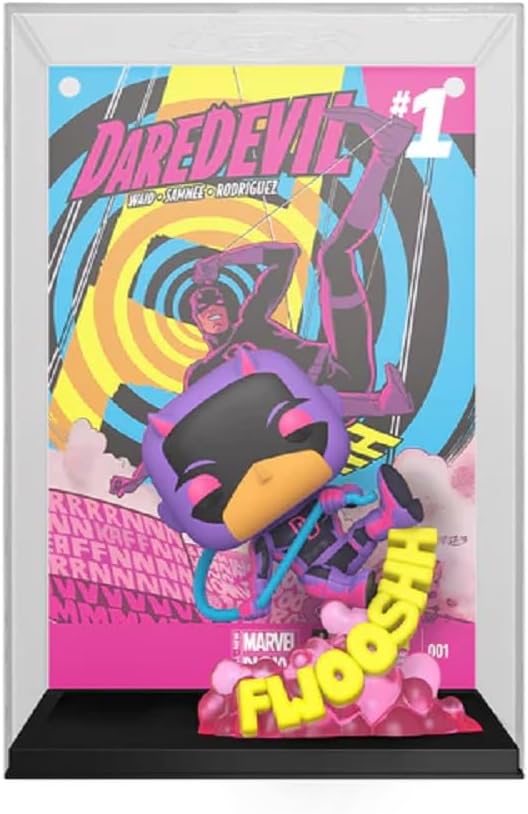 Funko Pop! Marvel Daredevil Comic Cover Exclusive Glow-in-The-Dark Vinyl Wackelkopf Figur, 11,3 cm