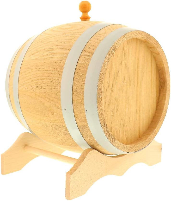 HOFMEISTER® 1 Liter Eichen-Fass, für Wein, Whisky & Schnaps, traditionelle EU Handarbeit, inkl. Anle