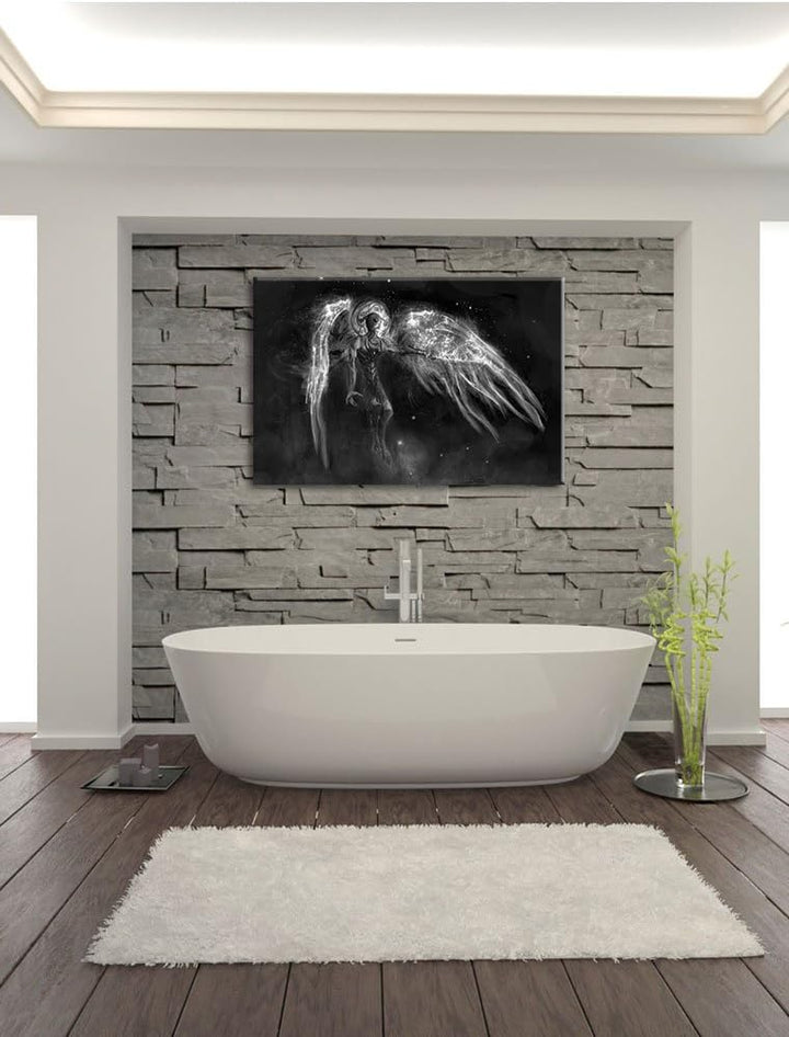 Pixxprint Alien Teufel im Weltraum als Leinwandbild/Grösse: 100x70 / Wandbild/Kunstdruck/fertig besp