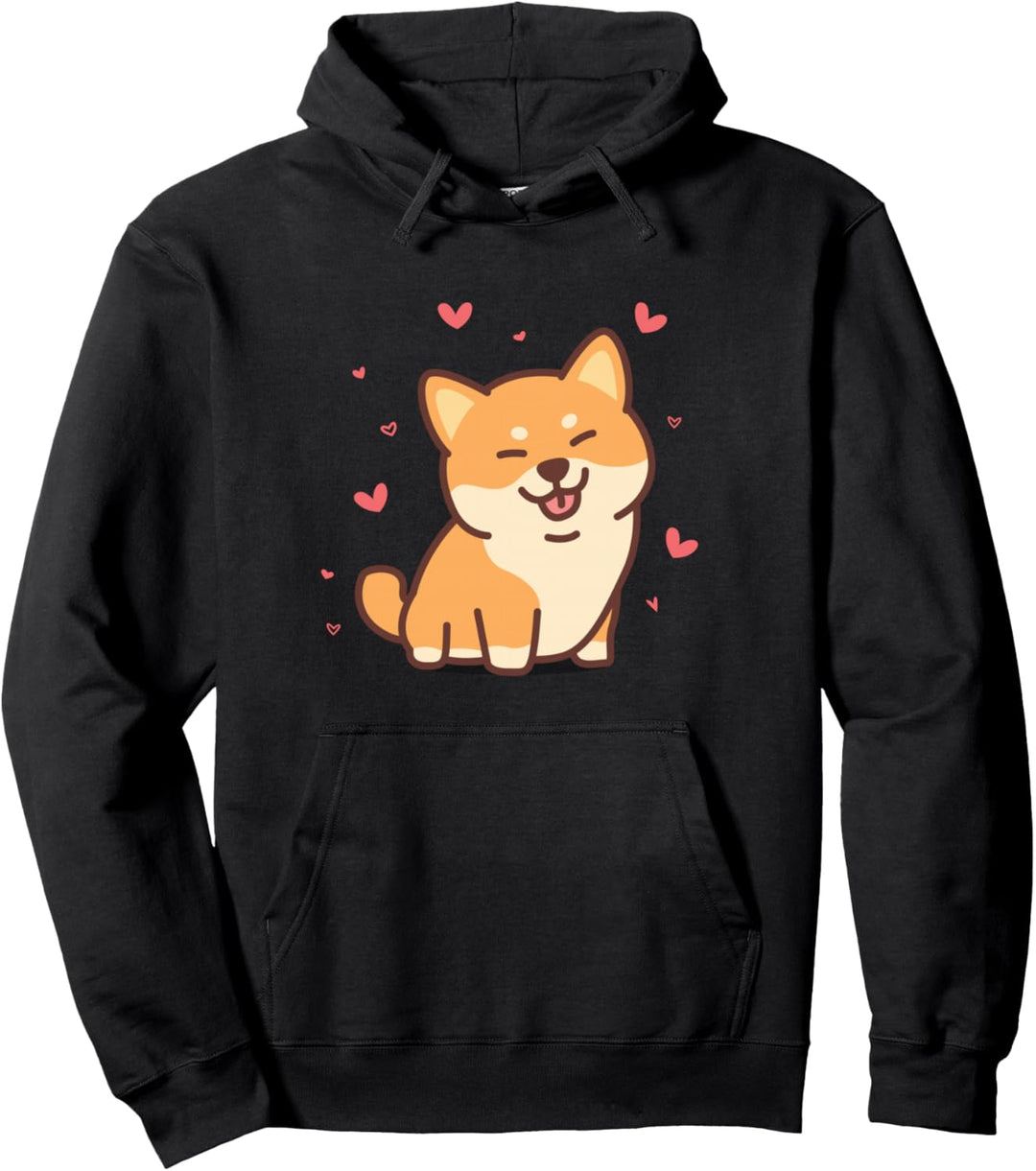 Shiba Inu Hundebesitzer, niedlicher Kawaii-Stil Pullover Hoodie