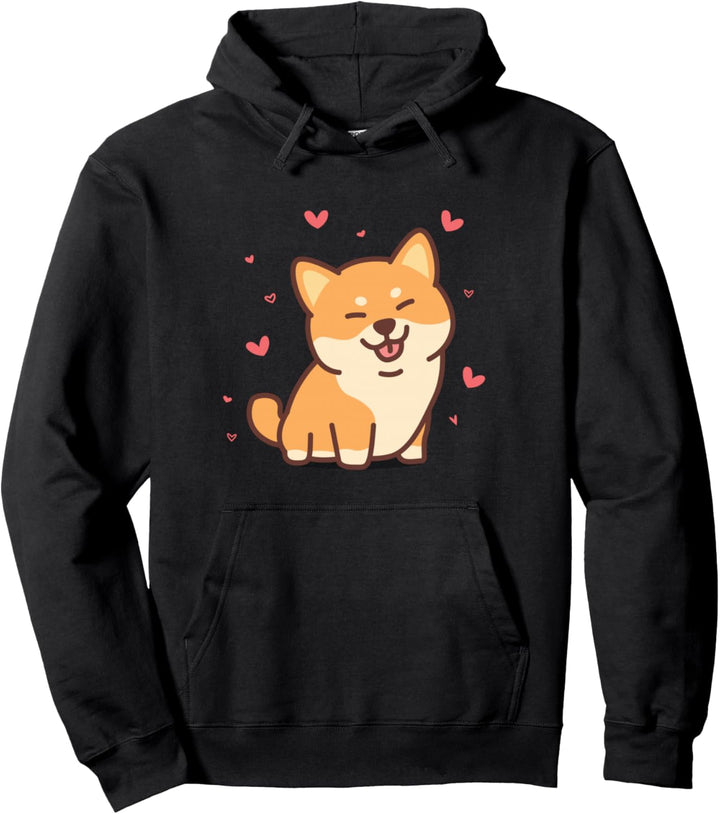 Shiba Inu Hundebesitzer, niedlicher Kawaii-Stil Pullover Hoodie