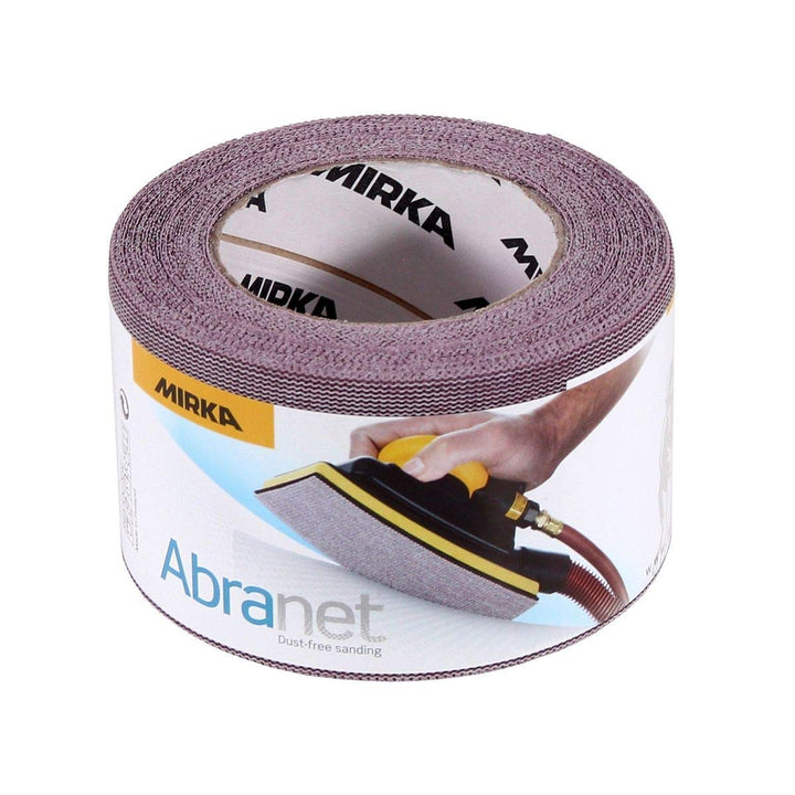 Mirka Abranet Netz-Schleifrolle 75 mm x 10 m Klett / Korn P180 / 1 Rolle / zum Schleifen von Holz, S