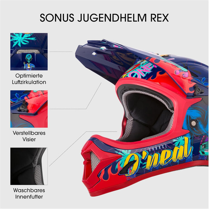 O'NEAL | Mountainbike-Helm | Kinder | MTB Downhill | ABS Schale, Lüftungsöffnungen für optimale Belü