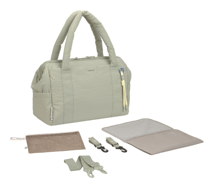 LÄSSIG Wickeltasche Schultertasche mit Laptopfach Yula Weekender Mint hellgrün
