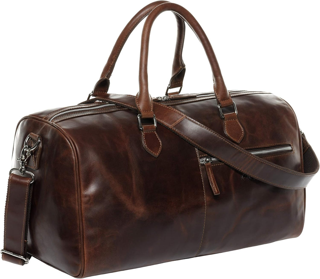 SID & VAIN Weekender Seattle aus Premium Leder I Sporttasche gross für Herren und Damen I Reisetasch