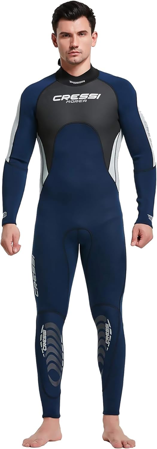 Cressi Morea Herren - Neoprenanzug 3mm für alle Wassersportarten XL/5 Blau/Silber/Silber, XL/5 Blau/
