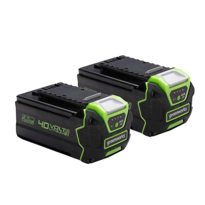 Greenworks 40V Akku - 2 Stück, Original Greenworks Akkus, 4Ah Lithium-Ionen Akkus für alle Greenwork