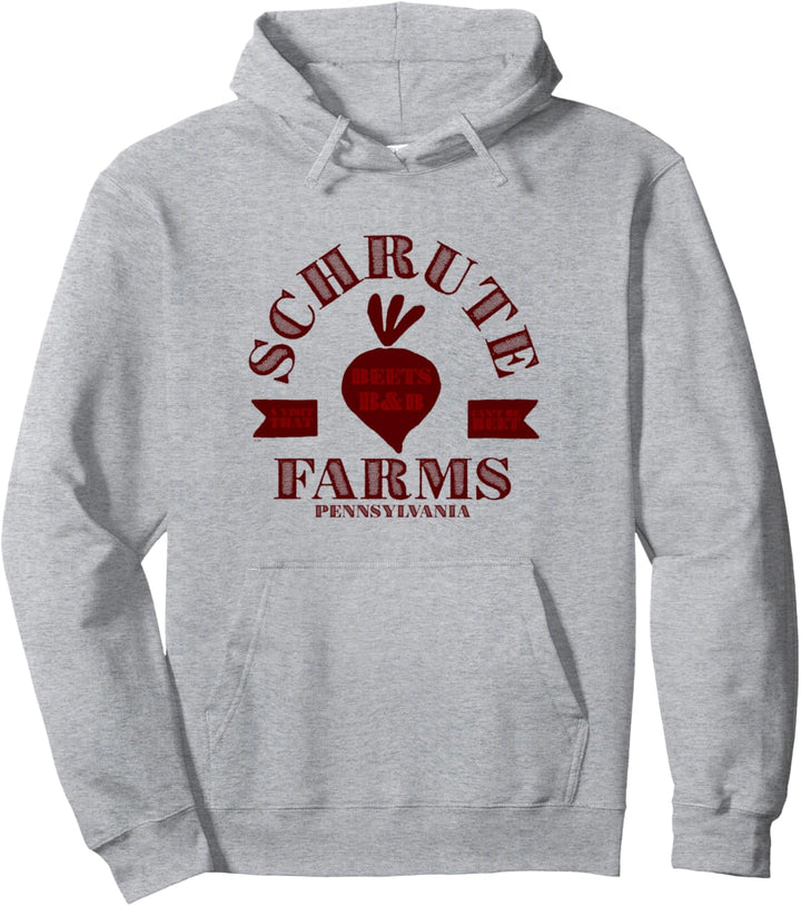 The Office Schrute Bauernhöfe Alt Logo Dunkelrot Pullover Hoodie