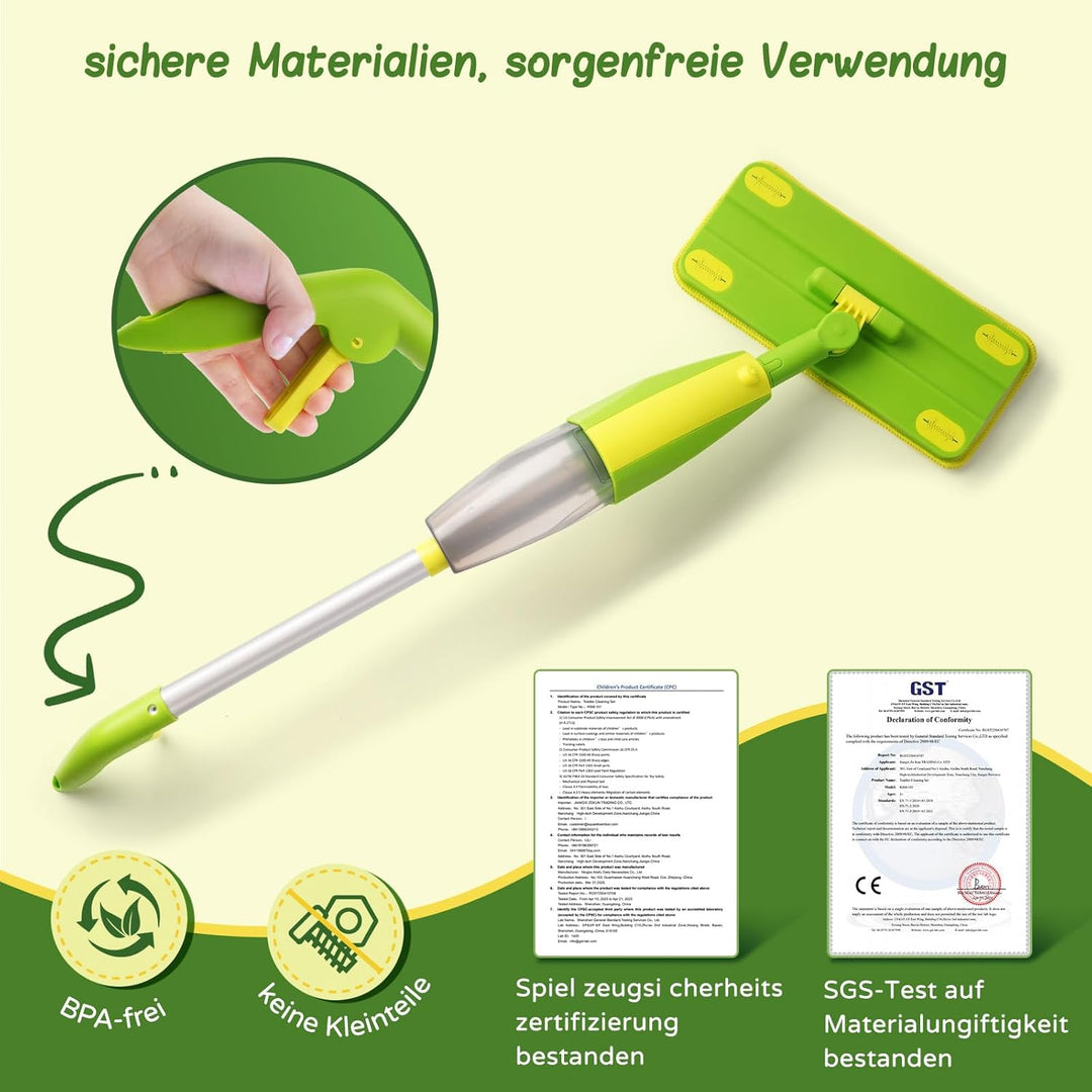 Kinderspielwischer mit Sprühfunktion - Montessori Kleinkind Putzset für echter die Bodenreinigung |
