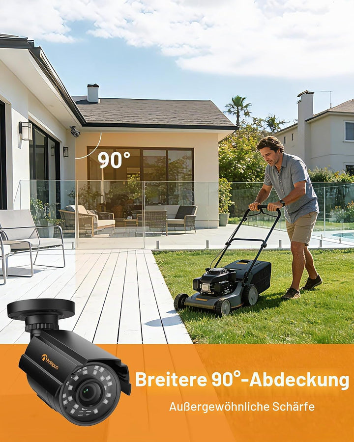 Anlapus 1080P Aussen Bullet Überwachungskamera IP66 Metallgehäuse 4in1 TVI/CVI/AHD/CVBS 24 IR LEDs 2