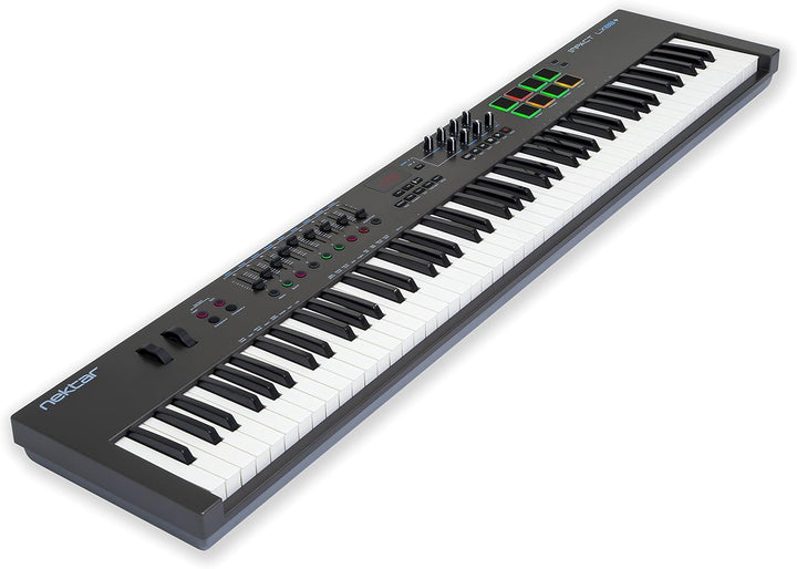 Nektar Impact LX88 + USB MIDI Keyboard Controller with DAW Integration & M-Audio SP-2 - Universal Su