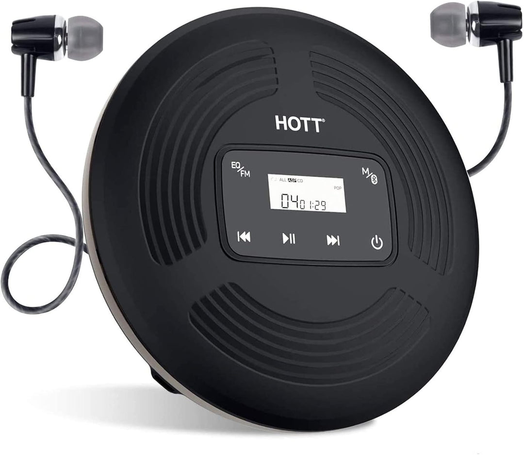Wiederaufladbarer Bluetooth CD Player tragbar,CCHKFEI persönlicher kompakter tragbarer CD-Player mit