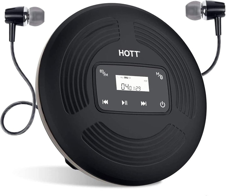 Wiederaufladbarer Bluetooth CD Player tragbar,CCHKFEI persönlicher kompakter tragbarer CD-Player mit