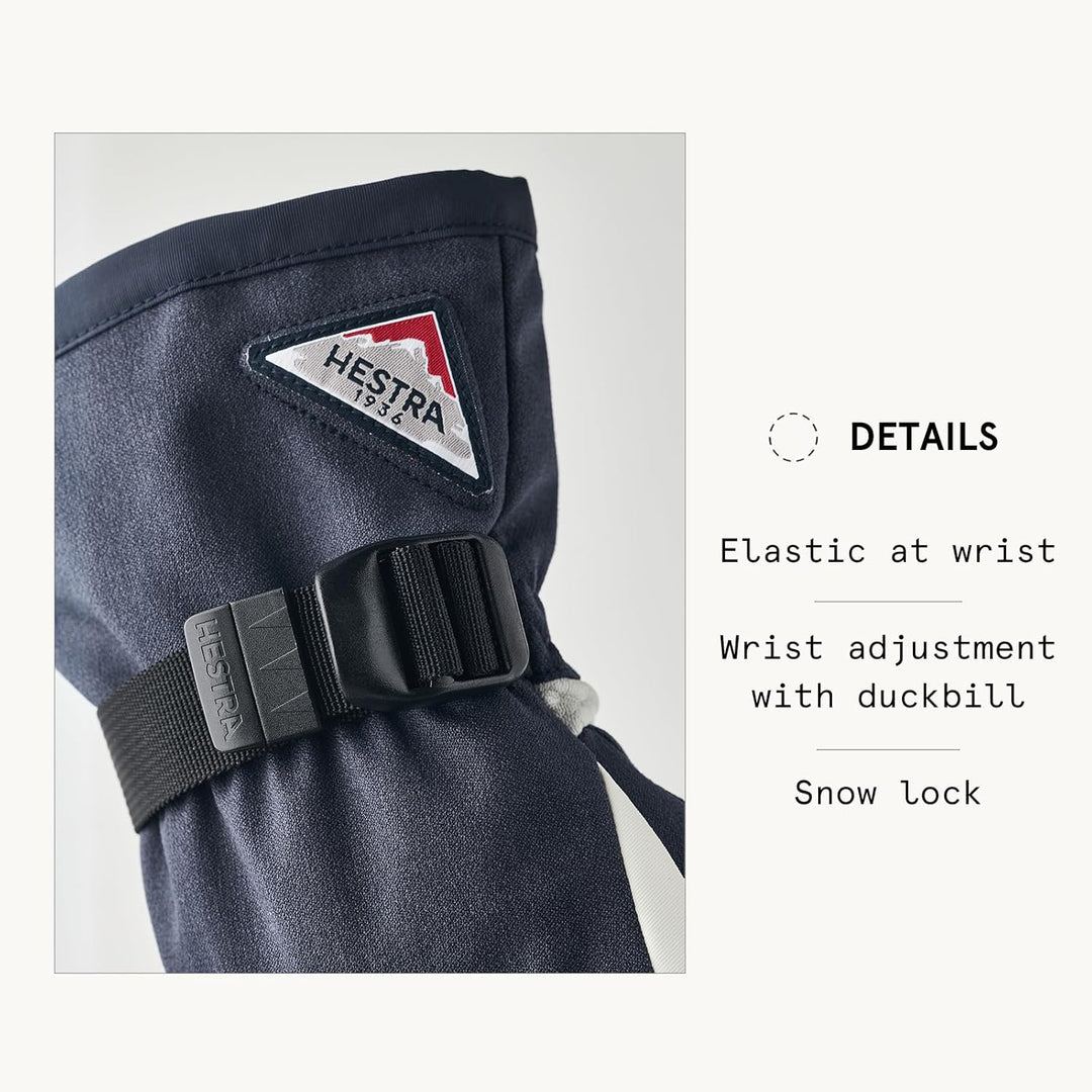 Hestra Unisex Powder Gauntlet 3-Finger Handschuh Isolierte Winddichte Lederhandschuhe für Alpinski &