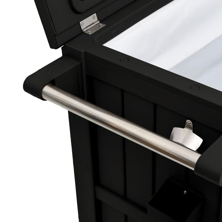 vidaXL 3 in 1 Servierwagen, Rollwagen für den Aussenbereich, Getränkewagen mit Stauraum 1 Ablage 1 K