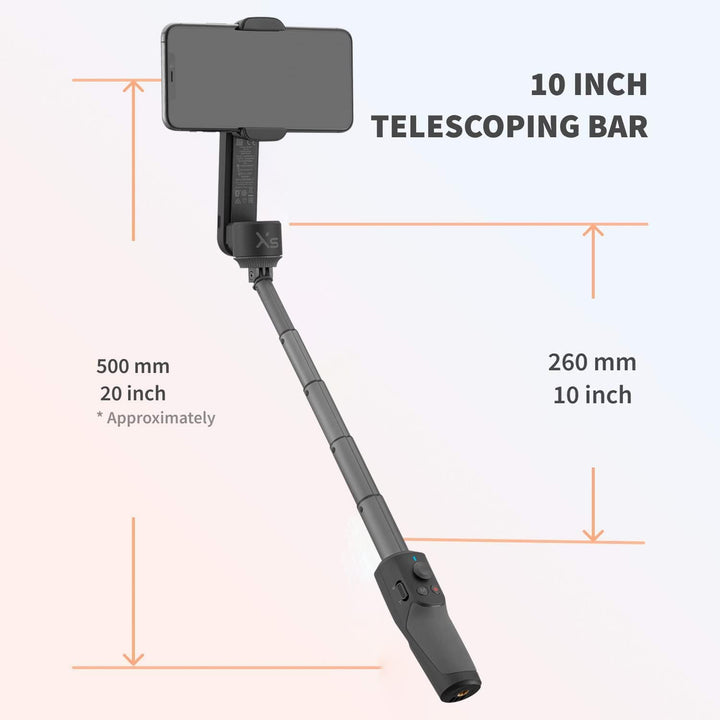 ZHIYUN Smooth-XS [Offiziell] Faltbarer Smartphone Gimbal Stabilisator Selfie Stick Vlog Youtuber-Bla
