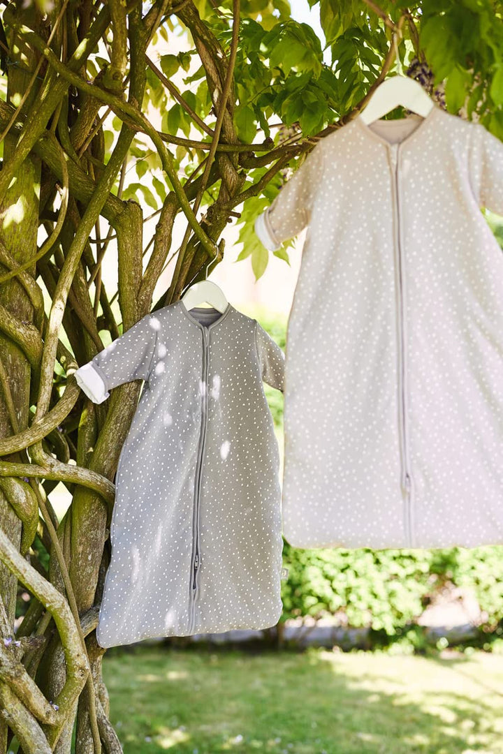 Jollein Baby Schlafsack mit abnehmbaren Ärmeln 110cm - Spickle Nougat, bequemer Schlummersack für Ba