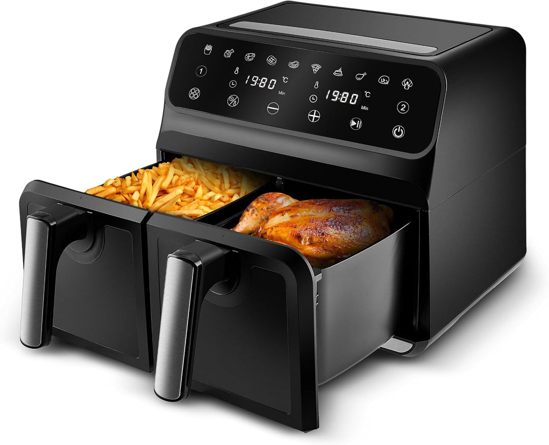 Karaca Multifry XXXL 4+4 Liter Digital Twin Twin Airfryer - Gesündere und Köstliche Zubereitung von