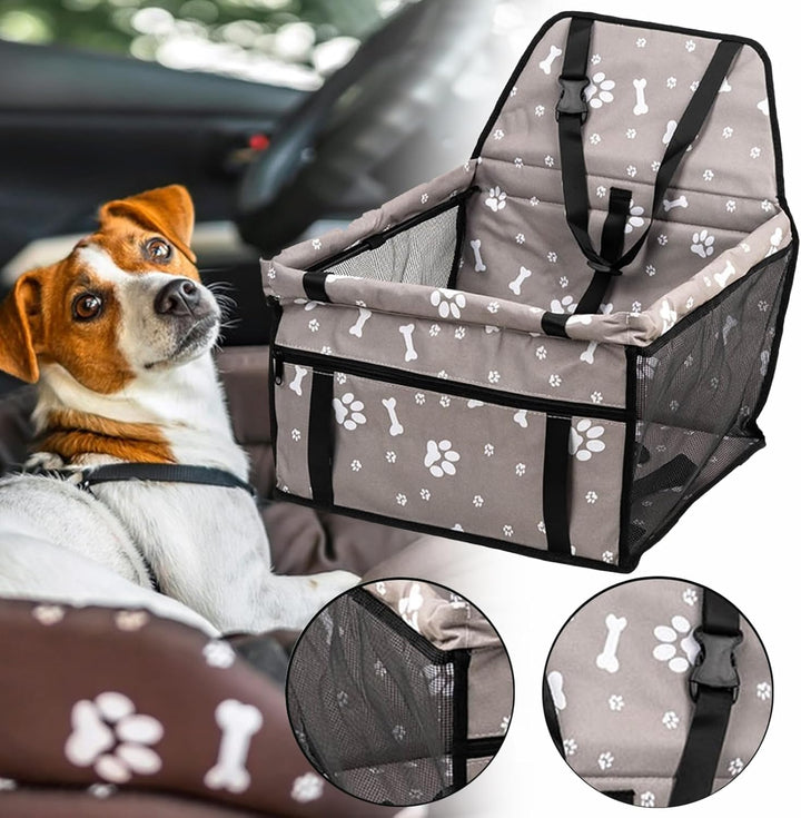 Autositz Für Hunde Waschbar, Faltbar, Wasserdicht, rutschfeste Unterseite | Autositz Mit Staufächern