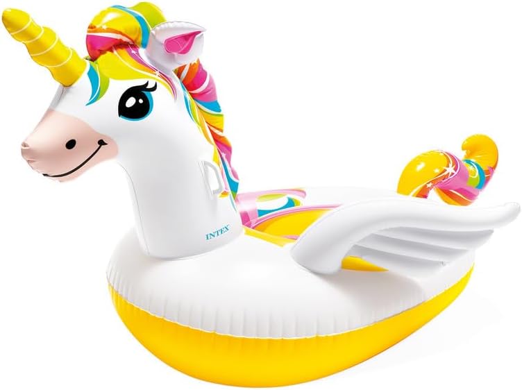 Badeinsel Luftmatratze Einhorn 201x140x97cm für Pool Badesee