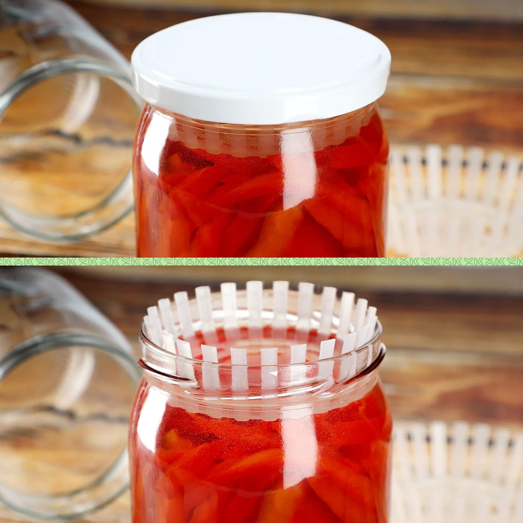 KADAX Gärgewicht für Einmachgläser, Kunststoff Gärdeckel, Lebensmittelbeschwerung mit Netz für Sauer