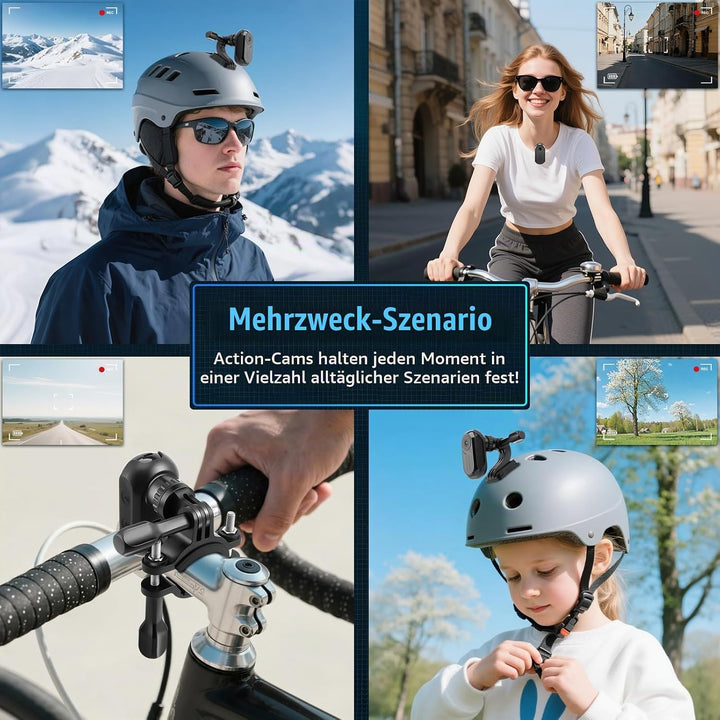 Bodycam, Mini Action Cam mit 64 GB Speicherkarte 1080P Wearable Actionkameras Wasserdichter POV Kame