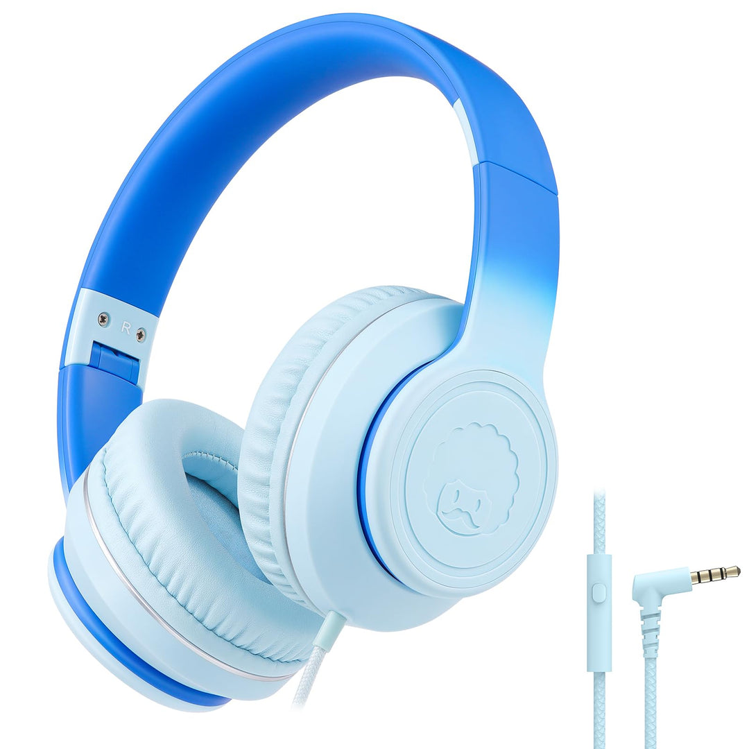 RockPapa L22 Kinder kopfhörer, Kabel Kopfhörer für Kinder, 3,5 mm Aux Jack, Verstellbares Stirnband