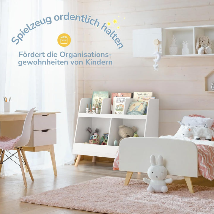 LUE BONA Kinderregal,Bücherregal Regal Aufbewahrungsregal für Kinder,Standregal 2 Stockwerk der Offe