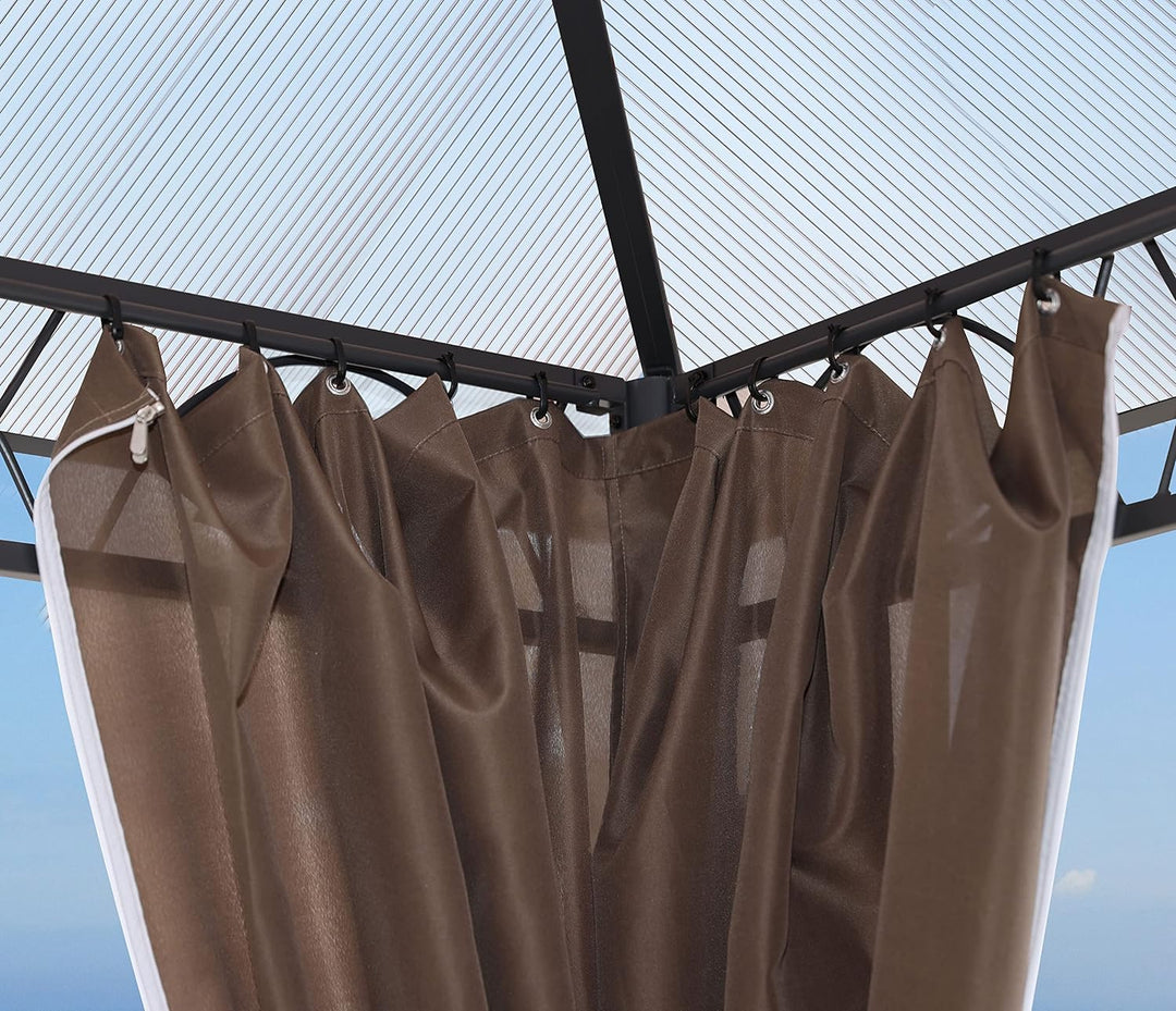 QUICK STAR 4 Seitenteile für Hardtop Pavillon 3x3,6m Seitenwandset Sichtschutz Vorhänge