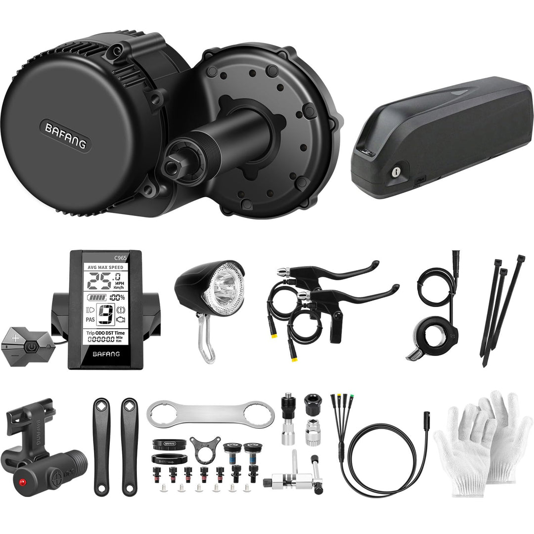 BAFANG Mittelmotor 250W/350W/500W/750W/1000W mit 13/15/20/22,4 Ah Akku, eBike Umrüstsatz with eBike