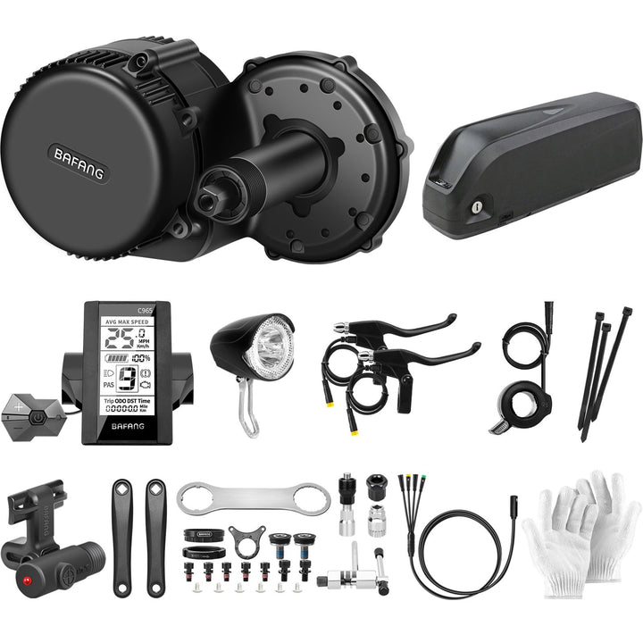 BAFANG Mittelmotor 250W/350W/500W/750W/1000W mit 13/15/20/22,4 Ah Akku, eBike Umrüstsatz with eBike