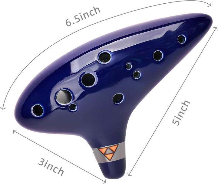 Deekec Zelda Ocarina 12 Loch Alto C mit Songbuch (Songs From the Legend of Zelda) mit Displayständer
