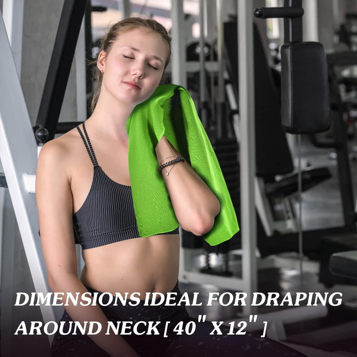 Sukeen Kühlendes Handtuch, 4er Set Kühlhandtuch Cool Towel, Gym Handtuch, Eishandtuch Kühltuch Hals,