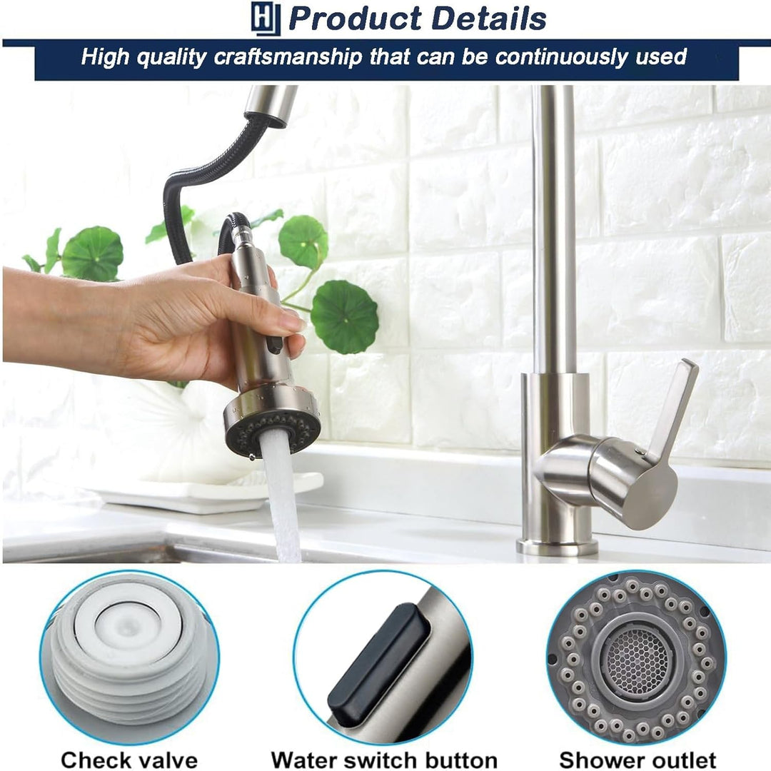 ZJWLPTJ01FX Wasserhahn Spray Kopf, Küchenarmatur, Bad Spültischarmatur (Silber, 1/2", Gebürstet)