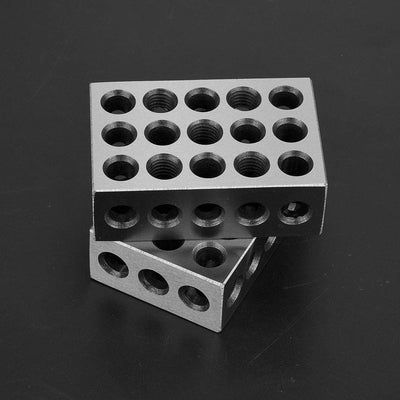 Präzisionsblöcke aus Gehärtetem Stahl, Fräsen Parallelspannblock 123 Block Maschinenzubehör 2 Stück