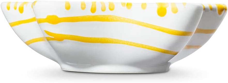 GMUNDNER KERAMIK Sternschale Stella Grösse: l= 14 cm x b= 14 cm x h= 3.9 cm Gelbgeflammt Geschirr, h