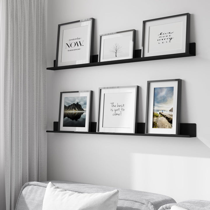 byde Ein schlankes Wandregal für Fotos, Bilder und Bücher. Modernes und minimalistisches Design. Her