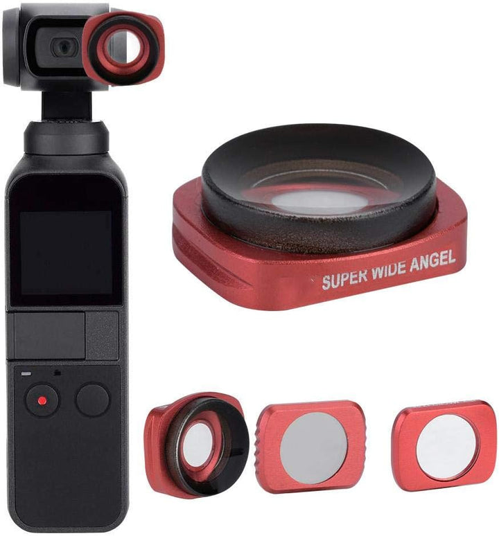 3 Stück Kamera CR Weitwinkel + 12.5X Makro + CPL Objektiv Filter Kit Set für DJI OSMO Pocket Gimbal