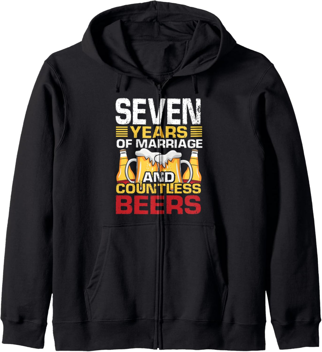 7th Wedding Anniversary Gifts for Him Her Husband Couples Kapuzenjacke