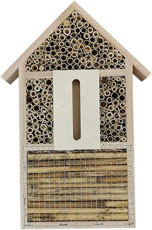 ANCLLO Grosses Bienenhaus Hotel Schmetterlingshäuser Outdoor Multi Qualität Natur Holz Insektenhotel