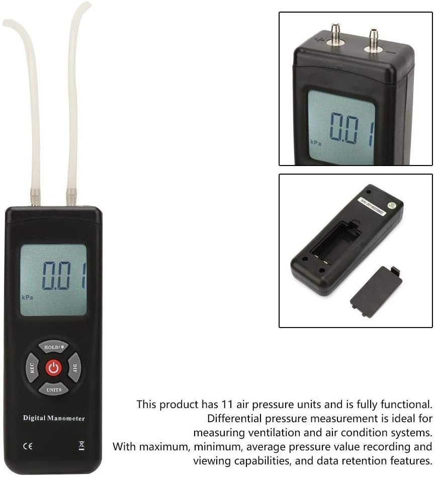 Differenzdruck Messgerät Grosses LCD Digital Manometer TL100 Handheld Multifunktionales Differenzdru
