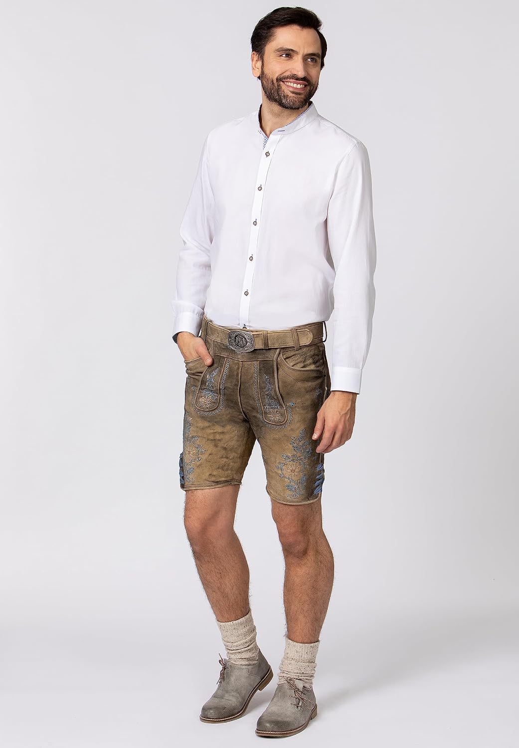 Stockerpoint Herren Raffa Hemd S Weiss-blau, S Weiss-blau