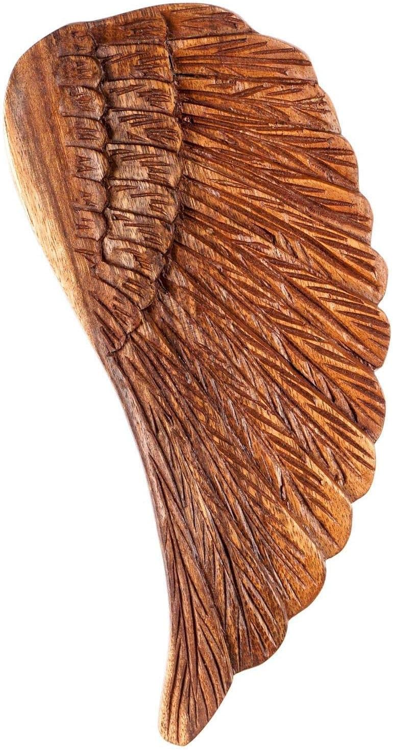Windalf Celtic Wandbild Holzornament Arian 26 cm Engelsflügel Bohemian Dekor Wandrelief Handarbeit a