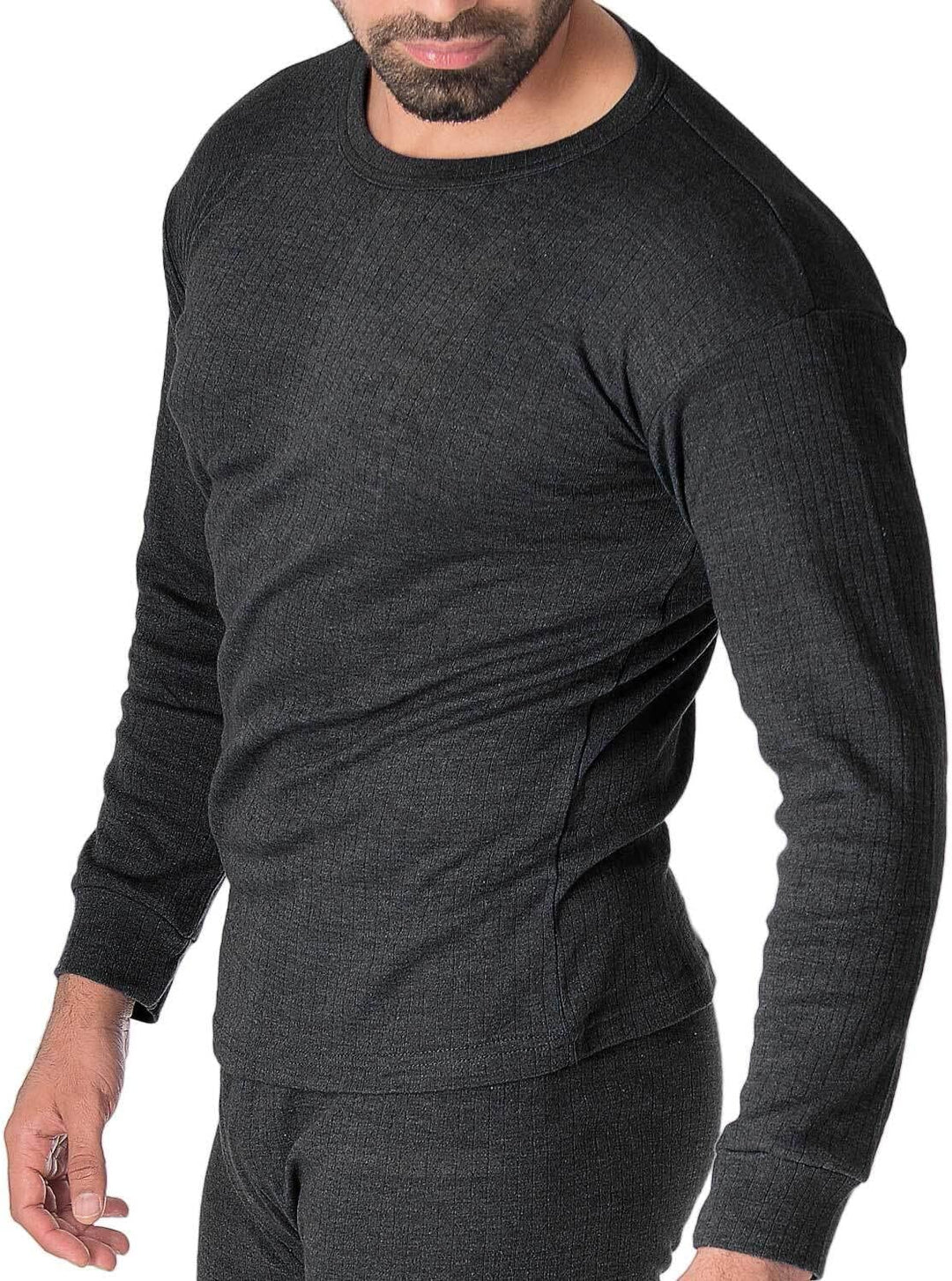 Black Snake® Thermounterhemd Thermounterwäsche Sport Unterhemden Herren 2 Stück Langarm L Anthrazit,
